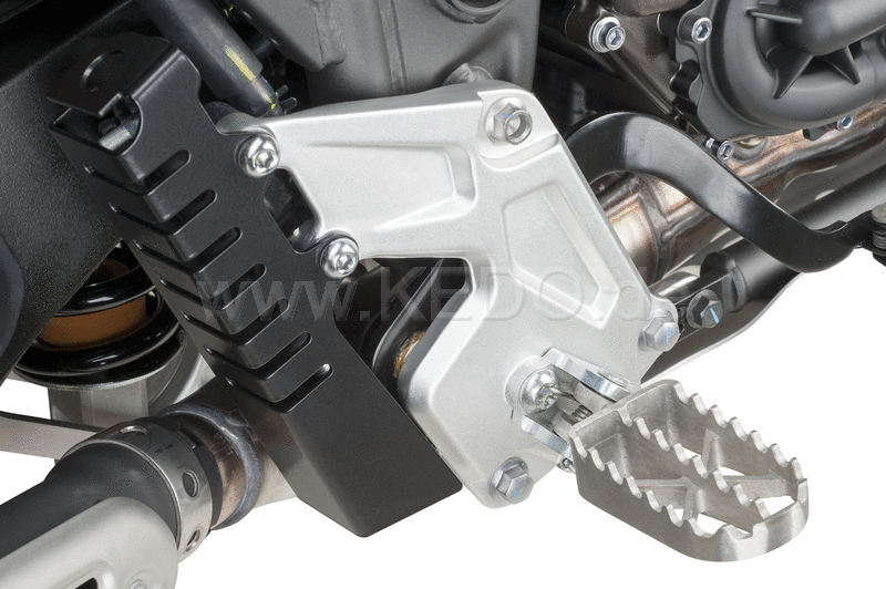 Kedo Heavy Duty Enduro Footpegs stainless steel 1 pair serrated & Widened contact area approx. 46x84mm incl. Footpegs bracket zinc plated | 30950