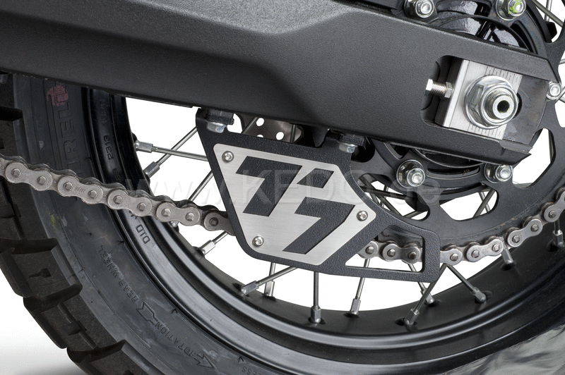 Kedo Mounting T7 Chain Guide T7 aluminum black plastic coated with stepped stainless steel cover incl material | 31048-T7