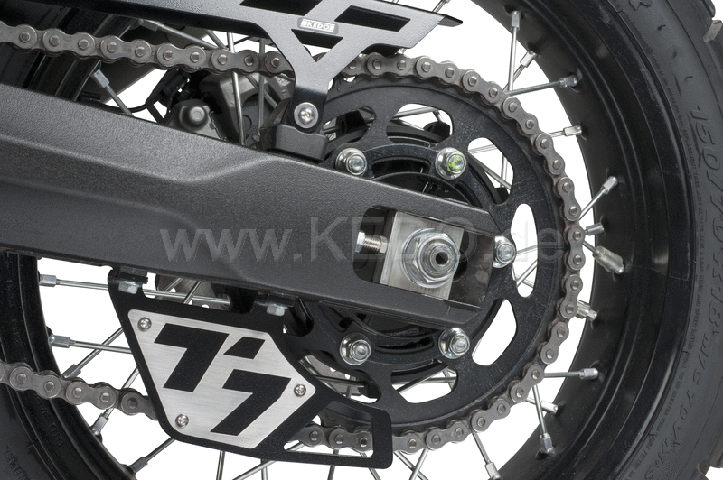 Kedo Mounting T7 Chain Guide T7 aluminum black plastic coated with stepped stainless steel cover incl material | 31048-T7