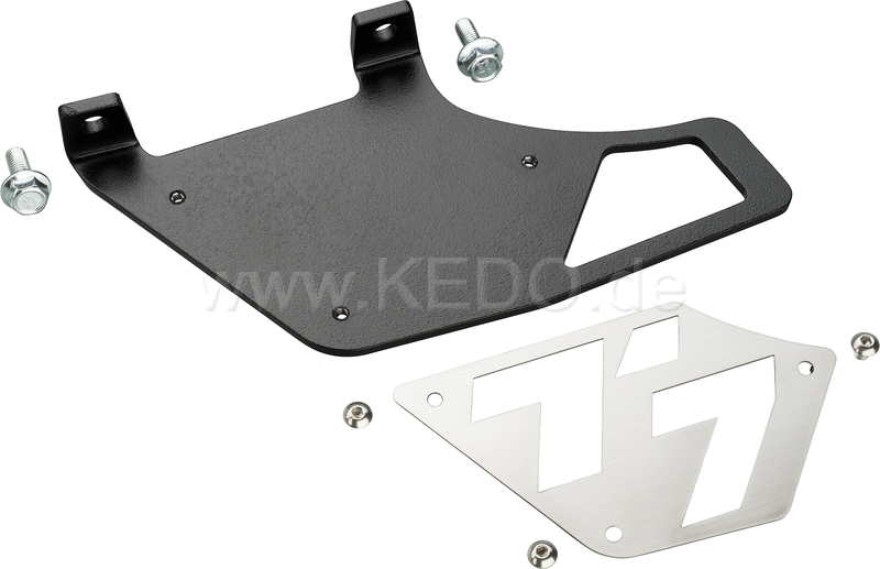 Kedo Mounting T7 Chain Guide T7 aluminum black plastic coated with stepped stainless steel cover incl material | 31048-T7