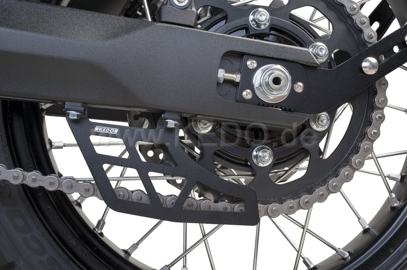 Kedo T7 Chain Guide Pure aluminum black plastic coated incl mounting material. | 31048