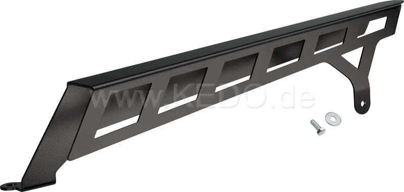 Kedo T7 aluminum Chain Guard short sporty optic made of sturdy 2mm aluminum matt black coated Including mounting material | 31053