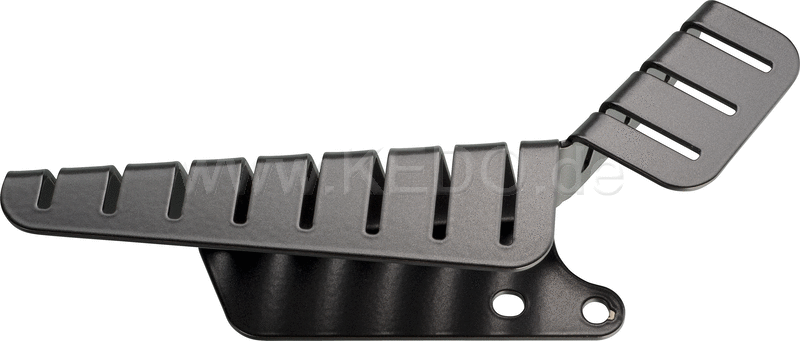 Kedo T7 Brake Line and ABS Sensor Cable Cover on swingarm. 2mm stainless steel matt powder coated blck | 31069