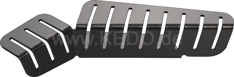 Kedo T7 Brake Line and ABS Sensor Cable Cover on swingarm. 2mm stainless steel matt powder coated blck | 31069