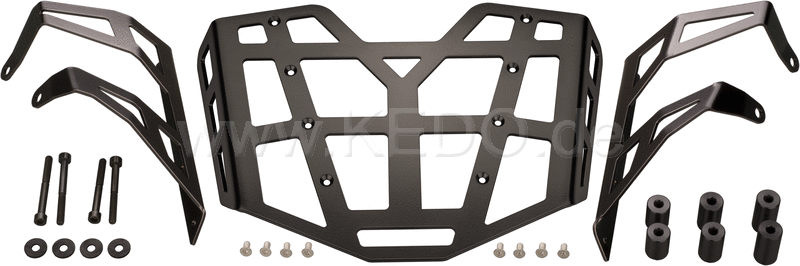 Kedo aluminum rack / luggage rack 'Travel XL' light + stable stainless steel brackets with a large aluminum plate dim. approx. 33x25cm for soft luggage up to 5kg | 31070XL