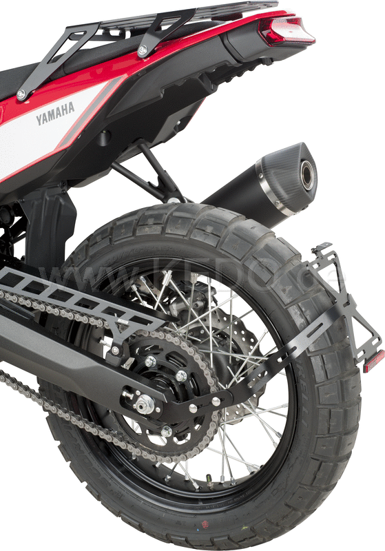 Kedo T7 License Plate Bracket for swingarm mounting complete with e-approved license plate lighting and reflector | 31084