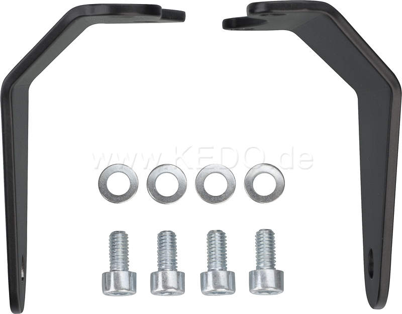 Kedo Head Light Bracket 'Slim' Black Powdercoated Aluminum 1 Pair Standard baseplate for mounting Required | 33278B