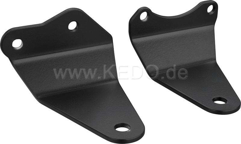 Kedo Head Light Bracket 'Slim' Black Powdercoated Aluminum 1 Pair Standard baseplate for mounting Required | 33278B