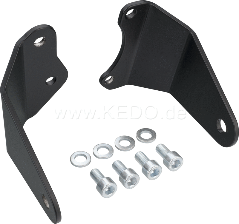Kedo Head Light Bracket 'Slim' Black Powdercoated Aluminum 1 Pair Standard baseplate for mounting Required | 33278B