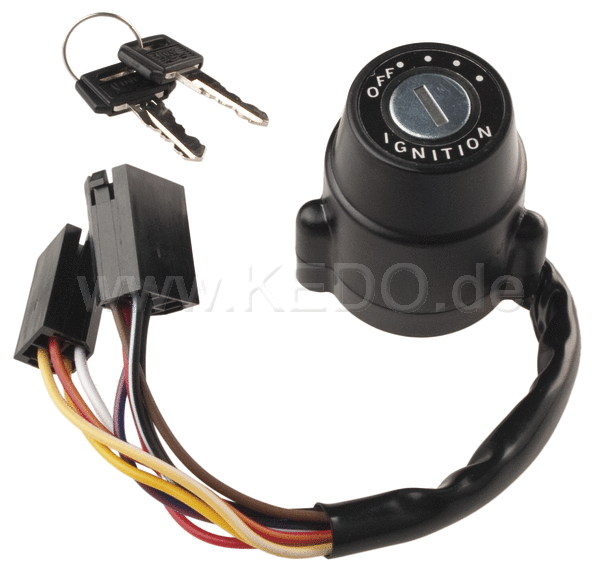 Kedo Replica Ignition Switch (4-position 1;1 Wiring fitting Damper see 32999) OEM Reference # 2A8-82508-80 fits wiring loom 40078-18 | 40015RP