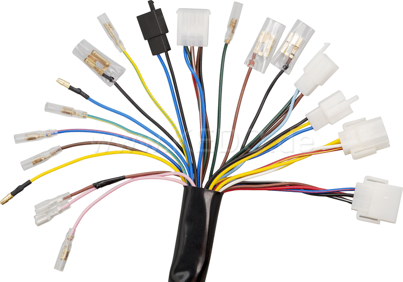 Kedo Replica wiring loom PLUS crimped internal connections including matching connectors set (Allows original connection on vehicle side if modified). | 40078-18