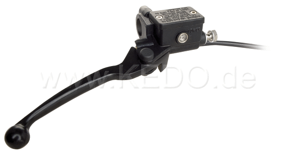 Kedo Front Brake Master Cylinder 1/2 with Black Aluminum Lever Brake Light Switch Stainless Steel Banjo (Supplies : Clamp with Thread for Mirror : 40104) | 40099
