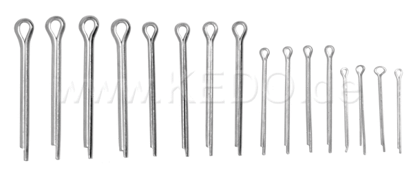 Kedo Cotter Pin Set zinc-plated (16 Pieces) | 40121