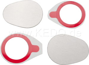 Kedo Stainless Steel Covers / dummy caps for original turn signal mounting in the headlight bracket 1 pair including adhesive pads. | 40251