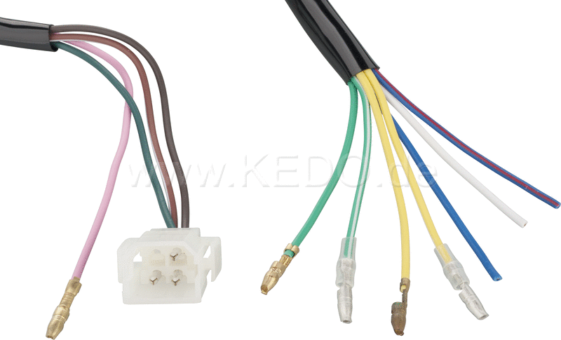 Kedo Handlebar switch Yamaha Style 'Slim' (Lights ON / OFF HI / LO horn turn Width 35mm) PlugAndRide - Ready for Connected Wiring Loom # 40107 | 40394
