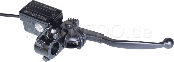 Kedo Replica Master Cylinder '48T' including Black Brake Lever Clamp and Brake Light Switch Suitable for OEM LH thread Mirror | 40460