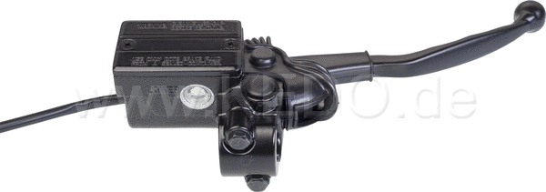 Kedo Replica Master Cylinder '48T' including Black Brake Lever Clamp and Brake Light Switch Suitable for OEM LH thread Mirror | 40460