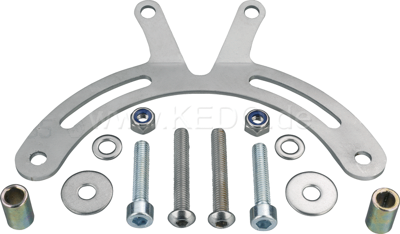 Kedo Bracket 'Single' for Daytona Velona Speedo or tachometer 60 / 80mm stainless steel including mounting material + bushings for lowering the main switch. | 40551R