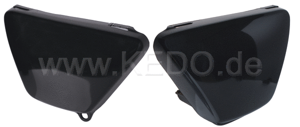 Kedo Side Covers (pair) Left & Right (unpainted black ABS) | 40637