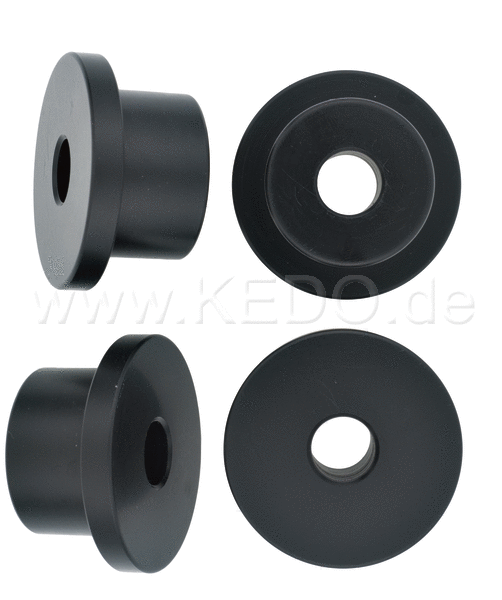 Kedo Top Yoke Bushings (Massive) for Handlebar Clamp Black Plastic Set of 4 | 40700
