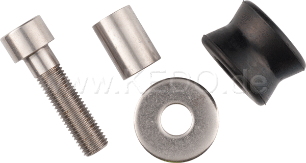 Kedo Silencer Mounting Kit Stainless Steel (Allen Screw M10x1.25 40mm 10x29mm Washer Bushing and Rubber) | 40724