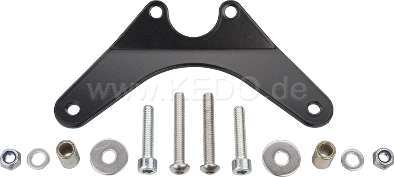 Kedo Classic Speedometer Bracket for OEM instrument aluminum main switch remains at upper yoke including mounting material. | 40757