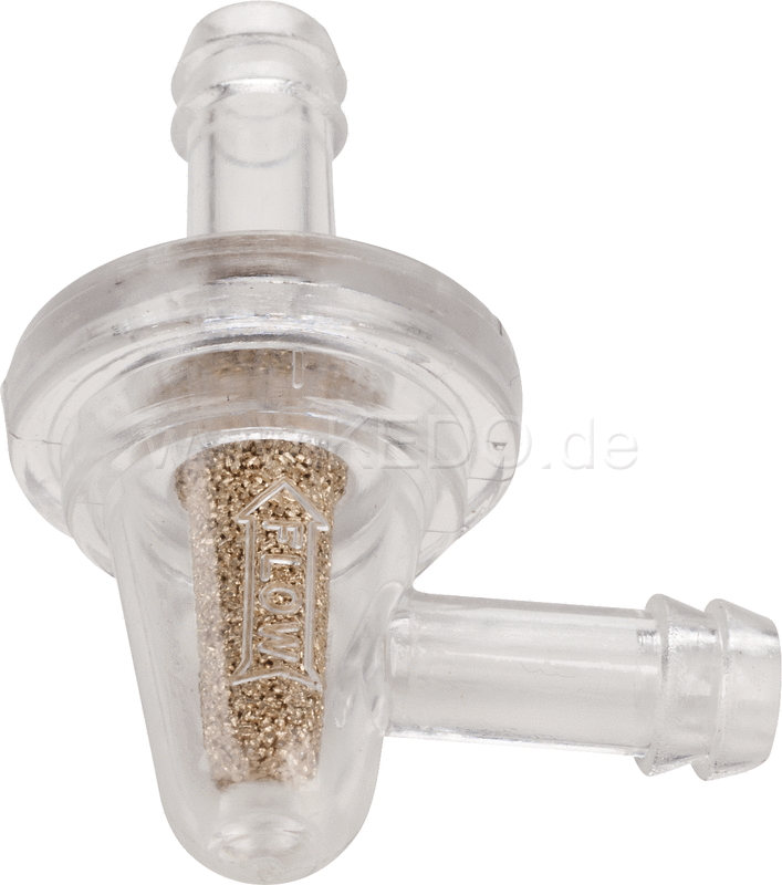 Kedo Mini Fuel Filter with 90 ° angled outlet (sintered filter element) fits 6mm Fuel Line - Replacement see item 40934 | 40929G
