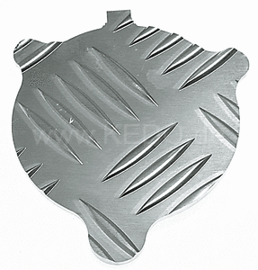 Kedo Side Stand Pad Shaped like Oil Filter Cover Aluminum Checker Plate | 41067