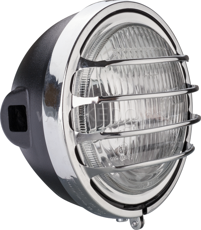 Kedo Replica Headlight (Non-German Models) incl H4 Insert and Lens Protector (Bulbs lake 40002/40003/40022) Mounting Sizes approx. 165 / 55mm | 41116