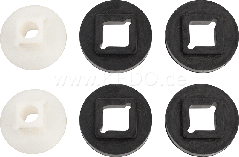 Kedo Headlight Mounting Kit 4x rubber 2x sleeve for mounting the headlight on the headlight brackets (suitable for original metal and plastic headlights) | 41394