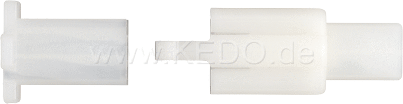 Kedo 2-Pin Connector Housing with snap-in nose incl 2x2 Connector Type 110th | 41525-2