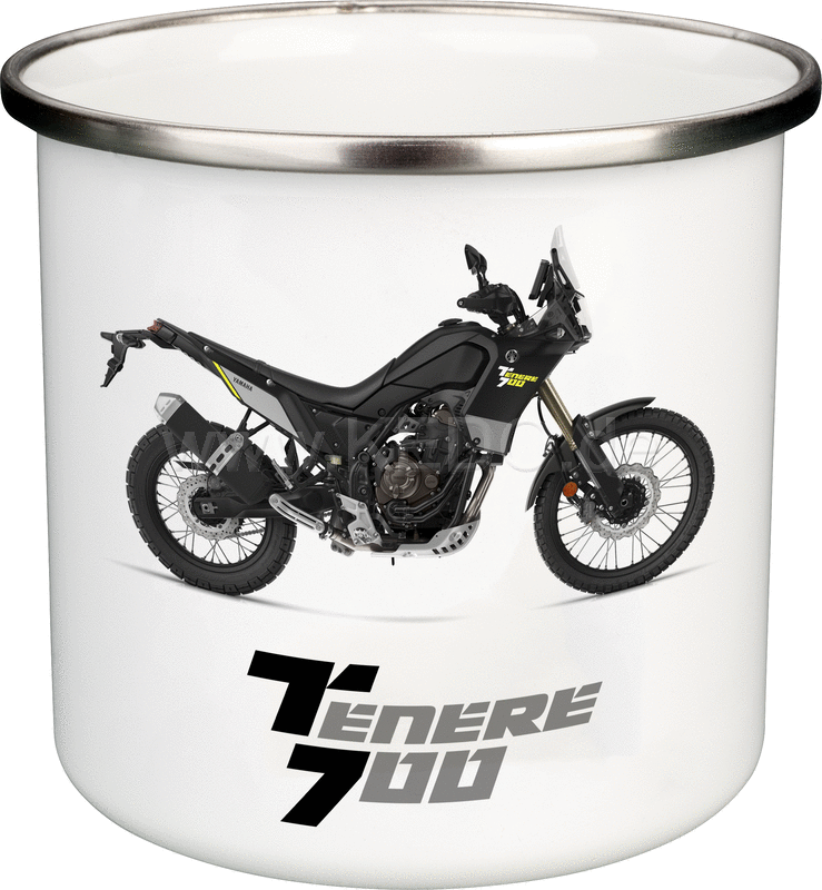 Kedo Nostalgic Mug 'T700 black' 300ml enamel with metal rim (hand wash recommended) | 41581-PB
