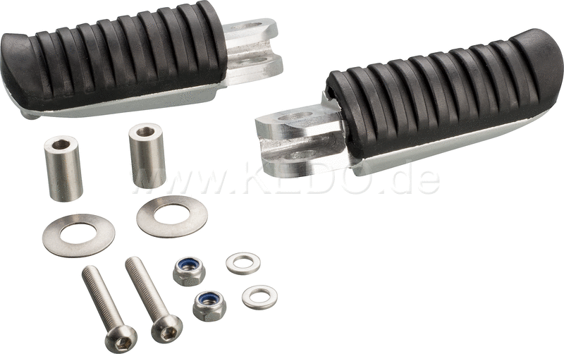 Kedo Street Pegs' rubberized Passenger Footpegs complete set 1 pair (shown bracket is NOT part of delivery content) | 41898