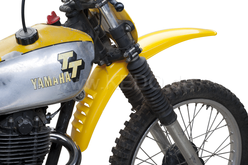 Kedo Replica Front Fender 'Export' 'Competition Yellow' with venting slots (OEM mounting holes for easy installation) | 50064