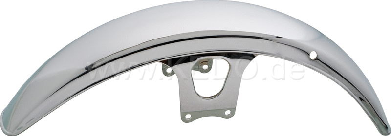 Kedo Front Fender 'Seventies' chrome plated suitable for 19 front wheels (Speedometer guide see item 10172) | 50082