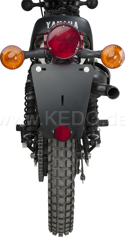 Kedo License Plate Support OEM style suitable for 'Euro' license plates 3mm aluminum black suitable for strut # 50053RP + reflector bracket # 50087 | 50088
