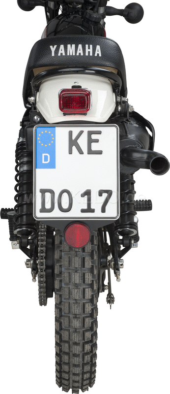 Kedo License Plate Support with Round Rear Reflector aluminum black incl mounting material suitable for license plate bracket item 50 089th | 50096
