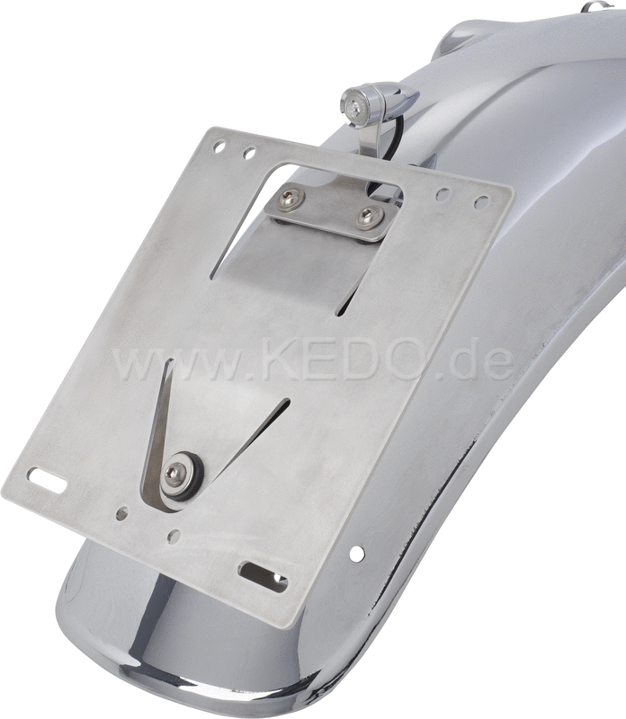 Kedo LED tail light 'Bullit' chrome incl aluminum bracket and mounting material 'E' approved. | 50116C
