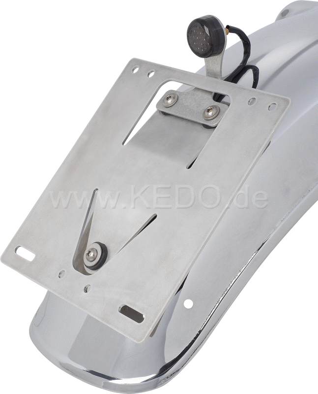 Kedo LED tail light 'DISC' 'E' approved including aluminum bracket and mounting material. | 50118