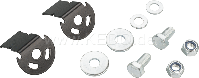 Kedo TT Indicator Bracket front 1 pair suitable for indicators 42019/42020 type stainless steel black coated | 50175