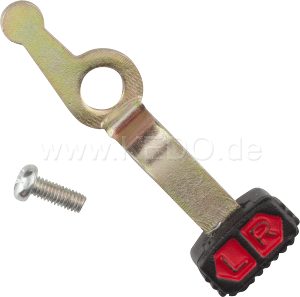 Kedo Replica Indicator Control Button Red Lettering ( 'L / R') incl Bolt | 50292