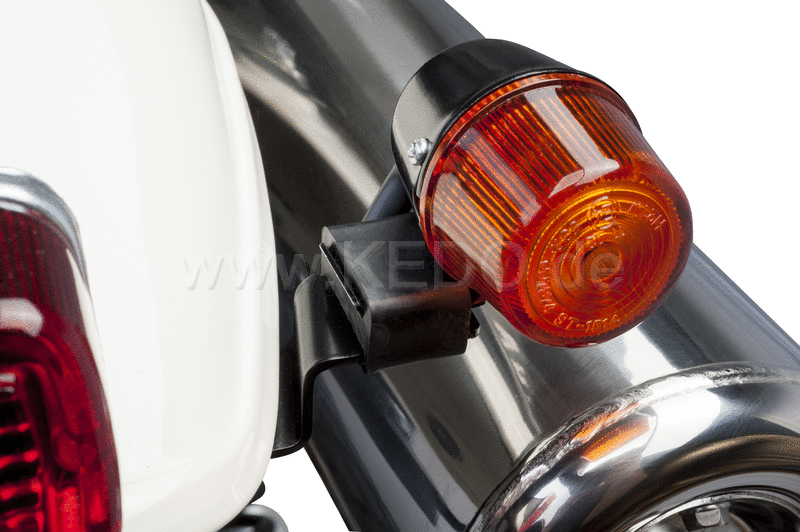 Kedo TT Indicator Bracket Rear offset the indicators below the fender suitable for indicators item 42019/42020 stainless steel black coated | 50302