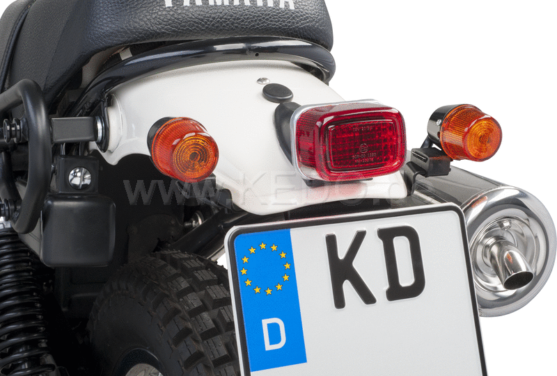 Kedo TT Indicator Bracket Rear offset the indicators below the fender suitable for indicators item 42019/42020 stainless steel black coated | 50302