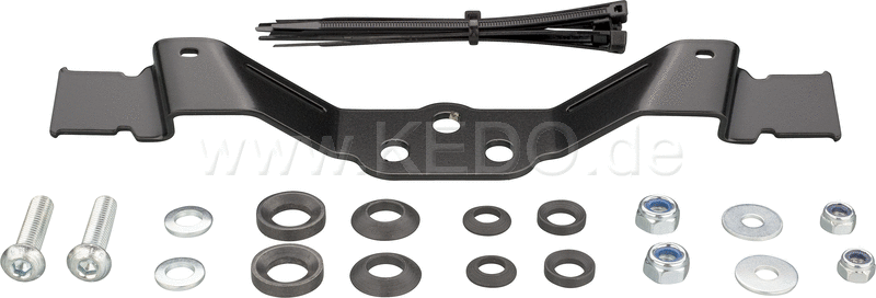 Kedo TT Indicator Bracket Rear offset the indicators below the fender suitable for indicators item 42019/42020 stainless steel black coated | 50302