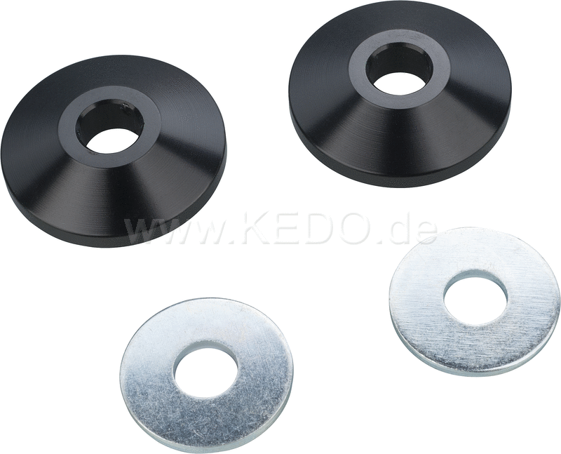 Kedo Mini Indicator Adapter for Front Turn Signal Bracket / Head Light Bracket fits turn signals with M8 bolts aluminum black anodized one pair | 50309