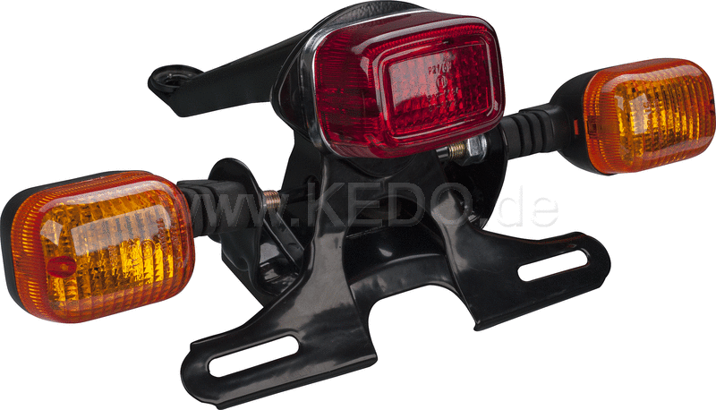 Kedo TT-style taillight adapter suitable for OEM XT500 taillight bracket and taillight 50590 Supplied with all small parts without taillight | 50504