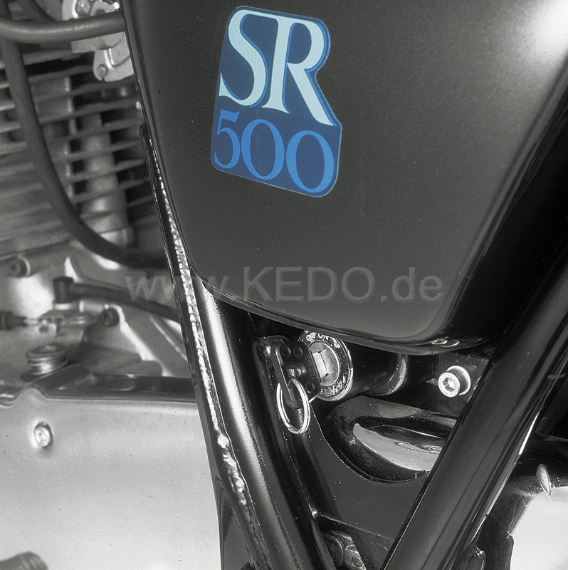 Kedo Vintage Ignition Switch Mounting Bracket aluminum black coated for mounting the original ignition switch in frame triangle | 50505