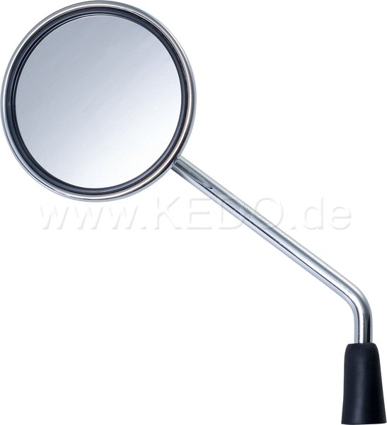 Kedo MaxView' Mirror Chrome Plated Round 1 Pair Stem 155mm 95mm Surface E-approved | 50541