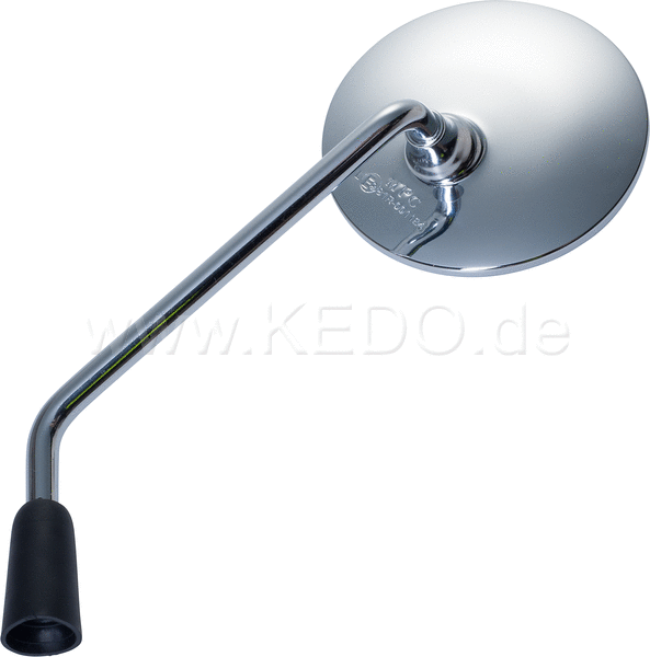 Kedo MaxView' Mirror Chrome Plated Round 1 Pair Stem 155mm 95mm Surface E-approved | 50541