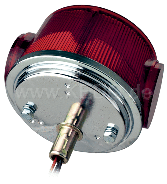 Kedo Replica Taillight round complete without bracket with reflector and 'e' marked lens 'E' approved OEM reference # 437-84510-62 | 50734